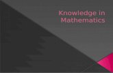 Knowledge in Mathematics
