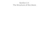 Section 2.1  The Structure of the Atom