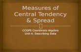 Measures of Central Tendency & Spread