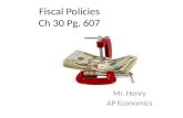 Fiscal  Policies Ch  30 Pg. 607