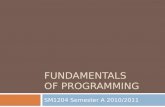 Fundamentals  of Programming