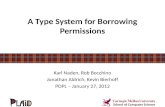 A Type System for Borrowing Permissions