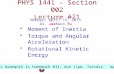 PHYS  1441  – Section  002 Lecture  #21