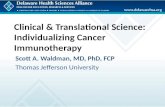 Clinical & Translational Science: Individualizing Cancer Immunotherapy
