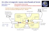 i n-situ  cryogenic  nano -mechanical tests