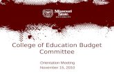 College of Education Budget Committee