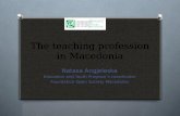 The teaching profession in Macedonia