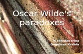 Oscar Wilde's paradoxes