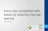 Extra crop competition with weeds by reducing crop row spacing
