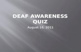 Deaf Awareness Quiz