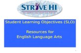 Student Learning Objectives (SLO) Resources for English Language Arts