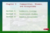 Section 1:    Community Ecology