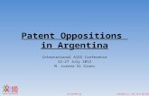 Patent Oppositions  in  Argentina