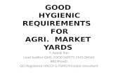 GOOD  HYGIENIC REQUIREMENTS   FOR AGRI.  MARKET YARDS