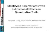 Identifying Rare Variants with Bidirectional Effects on  Quantitative Traits