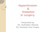 Hypertension  & Diabetes In surgery .  Presented by:  Dr.  Saifuddin  Ahmed .