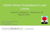 150% Direct Subsidized Loan Limits VASFAA Conference – Richmond, VA May 20, 2014