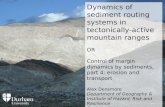 Dynamics of sediment routing systems in tectonically-active mountain ranges OR