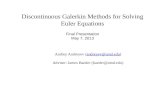 Discontinuous Galerkin Methods for Solving Euler Equations