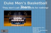 Duke Men’s Basketball Team