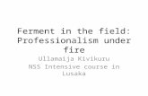 Ferment in the field: Professionalism under fire