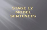 Stage 12  Model Sentences