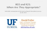 David Fuller Dept . of Physical Therapy McKnight Brain Institute University of  Florida