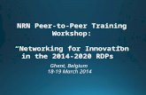 NRN Peer-to-Peer Training Workshop: “Networking for Innovation in the 2014-2020 RDPs”