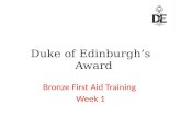 Duke of Edinburgh’s Award Bronze First Aid Training  Week 1