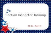 Election Inspector Training