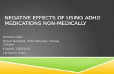 Negative Effects of Using  Adhd medications  non-medically