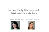 Interactively Discovery of Attributes Vocabulary
