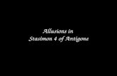 Allusions in  Stasimon 4 of  Antigone