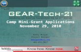 Camp Mini-Grant Applications November 29, 2010