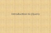 Introduction to  jQuery