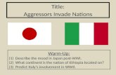 Title: Aggressors Invade Nations