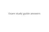 Exam  study guide answers