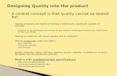 Designing Quality into the product