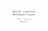 Birth Control Methods/Forms