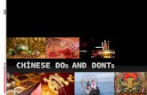 Chinese Do s and dont s