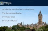 Introduction and Classification of Anaemia PALI Haematology Session 3 rd  October 2012