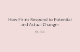 How Firms Respond to Potential and Actual Changes