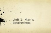 Unit 1: Man’s Beginnings