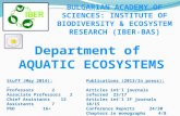 BULGARIAN ACADEMY OF SCIENCES: INSTITUTE  OF BIODIVERSITY & ECOSYSTEM  RESEARCH (IBER-BAS)