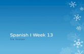 Spanish  I  Week  13