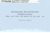 Asteroid Occultation Predictions What are they and where do you get ‘ em