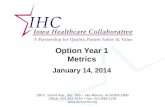 Option Year 1  Metrics January 14, 2014