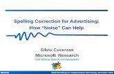 Spelling  Correction for Advertising: How “Noise” Can Help