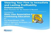 Presented  to:  Main Line Association For Continuing Education By: Ira  Rosenbloom , CPA