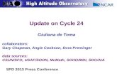 Update on Cycle 24 Giuliana  de  Toma  collaborators:  Gary Chapman, Angie Cookson, Dora Preminger